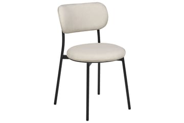 Matsalsstol Casey set om 2 Beige-Svart - Beige-Svart - Möbler - Matplats - Matstol & köksstol