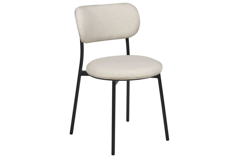 Matsalsstol Casey set om 2 Beige-Svart - Beige-Svart - Möbler - Matplats - Matstol & köksstol