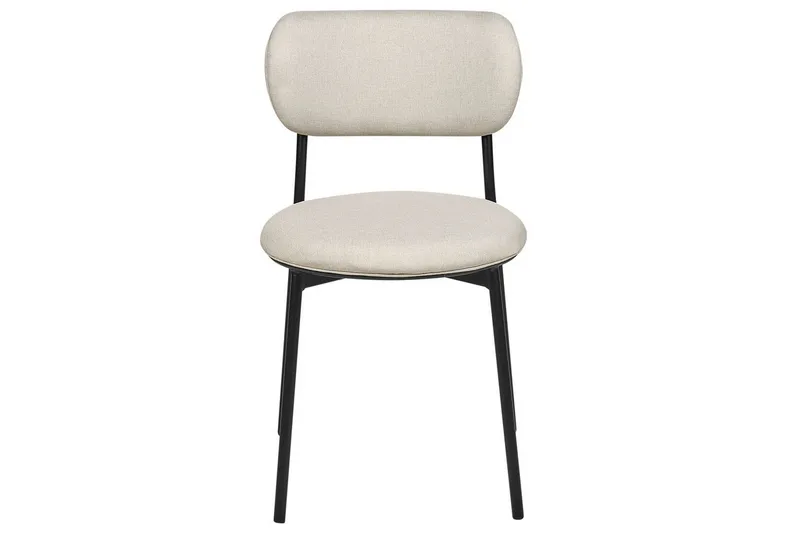 Matsalsstol Casey set om 2 Beige-Svart - Beige-Svart - Möbler - Matplats - Matstol & köksstol