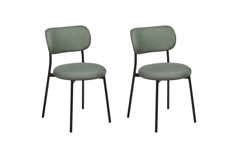 Matsalsstol Casey set om 2 Grön-Svart, Grön-Svart