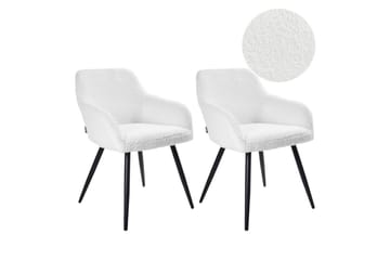 Matsalsstol Casmalia set om 2 Vit/Svart