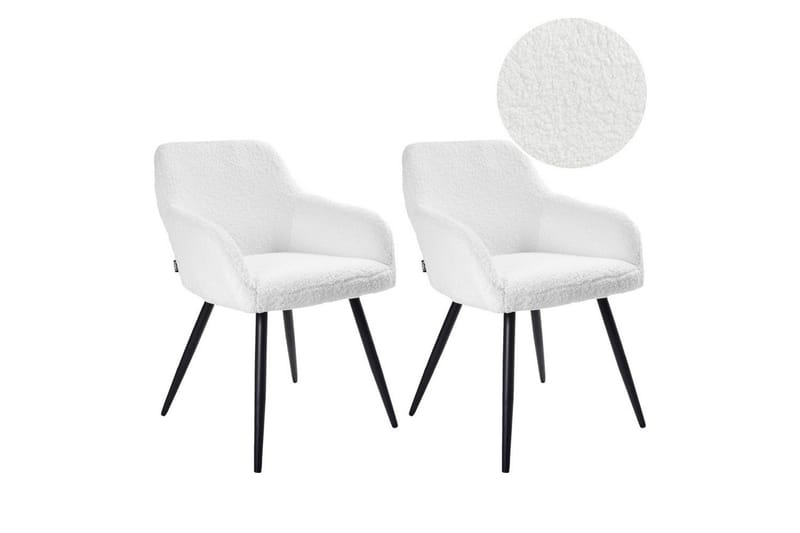 Matsalsstol Casmalia set om 2 Vit/Svart - Vit/Svart - Möbler - Matplats - Matstol & köksstol