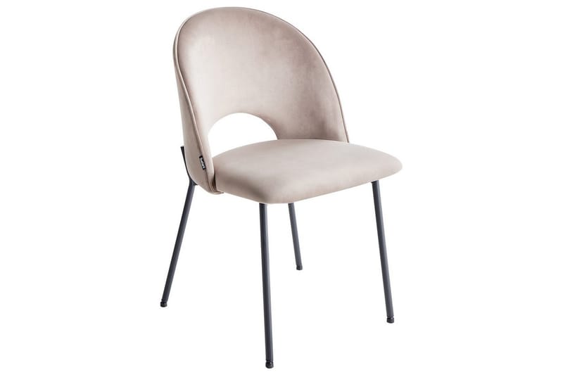 Matsalsstol Covelo set om 2 Beige-Svart - Beige-Svart - Möbler - Matplats - Matstol & köksstol