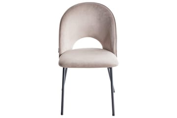 Matsalsstol Covelo set om 2 Beige-Svart - Beige-Svart - Möbler - Matplats - Matstol & köksstol