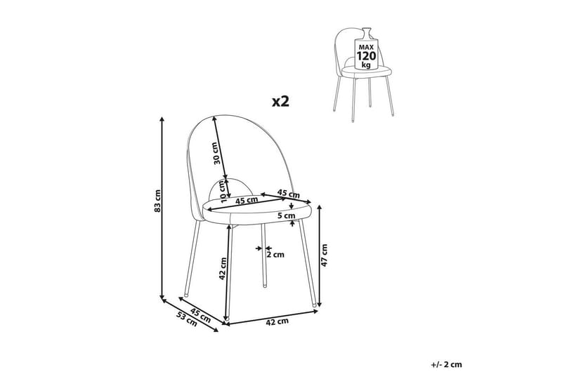 Matsalsstol Covelo set om 2 - Möbler - Matplats - Matstol & köksstol