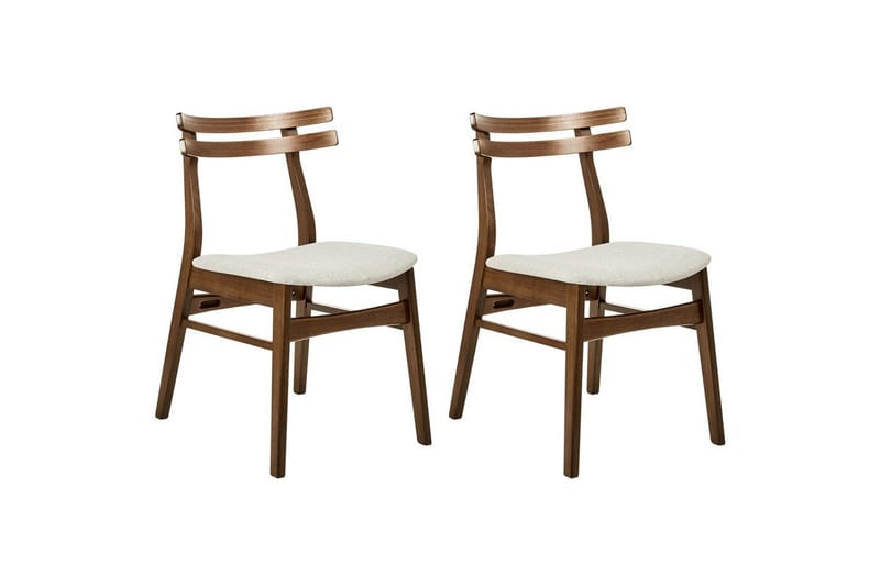 Matsalsstol Cynthiana set om 2 Mörk Trä-Beige, Mörk Tr ä-Beige