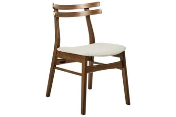 Matsalsstol Cynthiana set om 2 Mörk Trä-Beige - Mörk Trä-Beige - Möbler - Matplats - Matstol & köksstol
