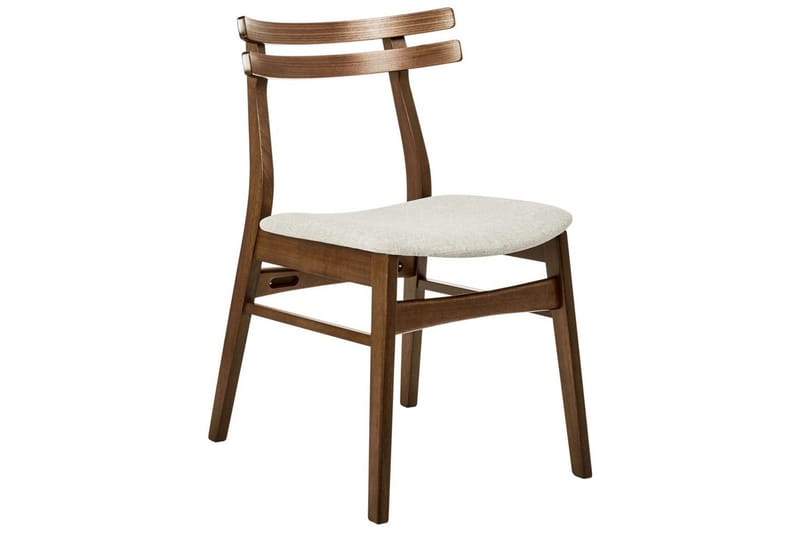 Matsalsstol Cynthiana set om 2 Mörk Trä-Beige - Mörk Trä-Beige - Möbler - Matplats - Matstol & köksstol