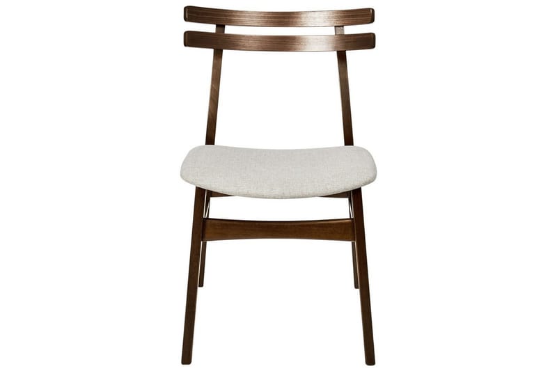 Matsalsstol Cynthiana set om 2 Mörk Trä-Beige - Mörk Trä-Beige - Möbler - Matplats - Matstol & köksstol