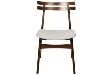 Matsalsstol Cynthiana set om 2 Mörk Trä-Beige - Mörk Trä-Beige - Möbler - Matplats - Matstol & köksstol