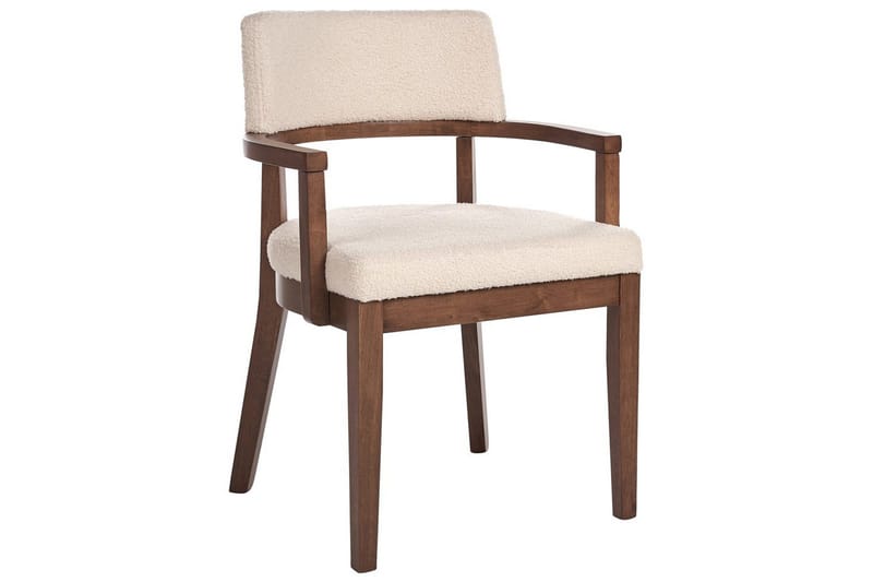 Matsalsstol Dalbo set om 2 Beige-Mörkt Trä - Beige-Mörkt Trä - Möbler - Matplats - Matstol & köksstol