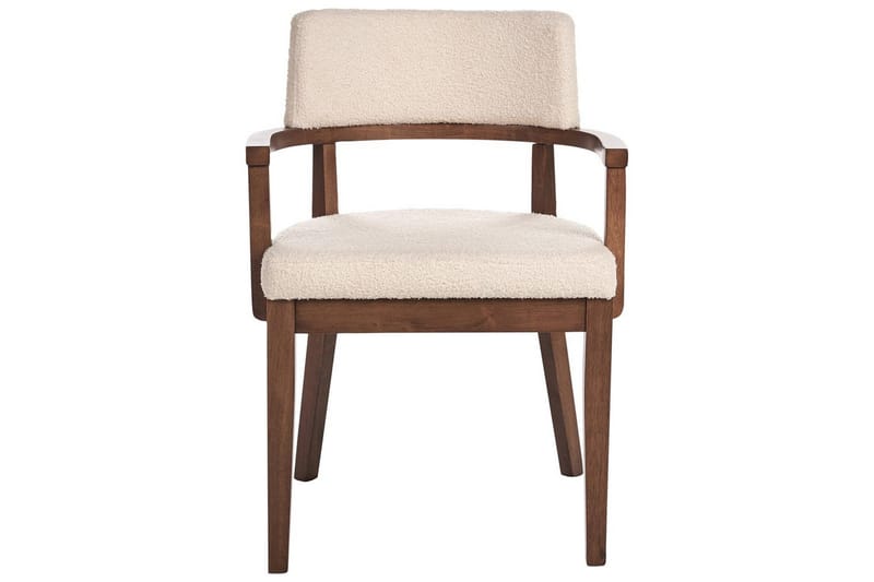 Matsalsstol Dalbo set om 2 Beige-Mörkt Trä - Beige-Mörkt Trä - Möbler - Matplats - Matstol & köksstol