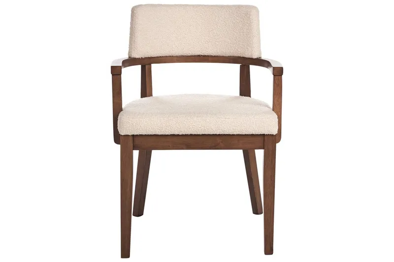 Matsalsstol Dalbo set om 2 Beige-Mörkt Trä - Beige-Mörkt Trä - Möbler - Matplats - Matstol & köksstol