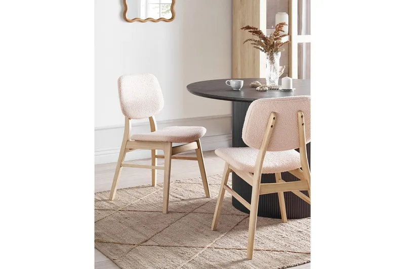 Matsalsstol Ella set om 2 Ljus Trä-Beige - Ljus Trä-Beige - Möbler - Matplats - Matstol & köksstol