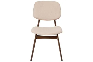 Matsalsstol Ella set om 2 Mörk Trä-Beige - Mörk Trä-Beige - Möbler - Matplats - Matstol & köksstol