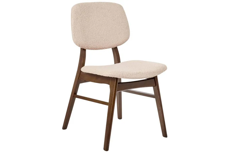 Matsalsstol Ella set om 2 Mörk Trä-Beige - Mörk Trä-Beige - Möbler - Matplats - Matstol & köksstol