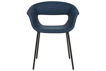 Matsalsstol Elma set om 2 Blå-Svart - Blå-Svart - Möbler - Matplats - Matstol & köksstol