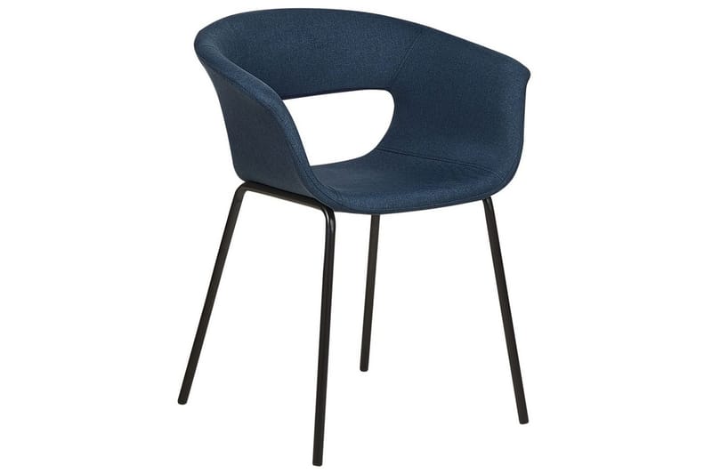 Matsalsstol Elma set om 2 Blå-Svart - Blå-Svart - Möbler - Matplats - Matstol & köksstol