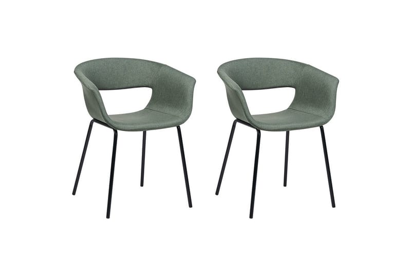 Matsalsstol Elma set om 2 Grön-Svart, Grön-Svart