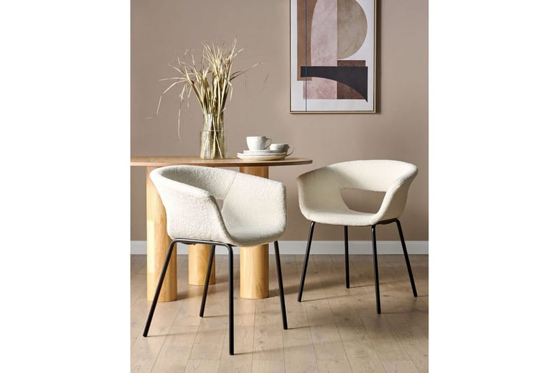 Matsalsstol Elma set om 2 Vit-Svart - Vit-Svart - Möbler - Matplats - Matstol & köksstol