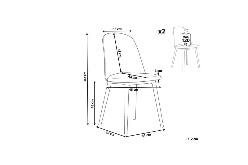 Matsalsstol Fomby set om 2 Blå - Blå - Möbler - Matplats - Matstol & köksstol