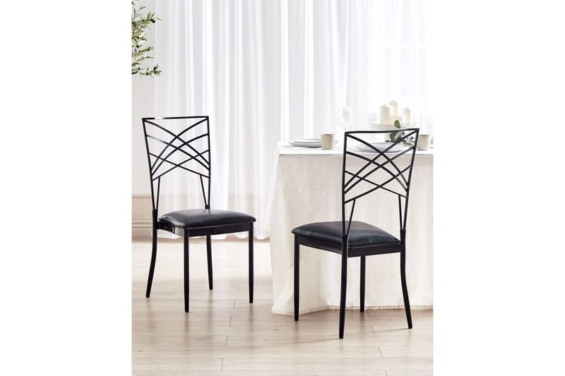 Matsalsstol Girard set om 2 Svart - Svart - Möbler - Matplats - Matstol & köksstol