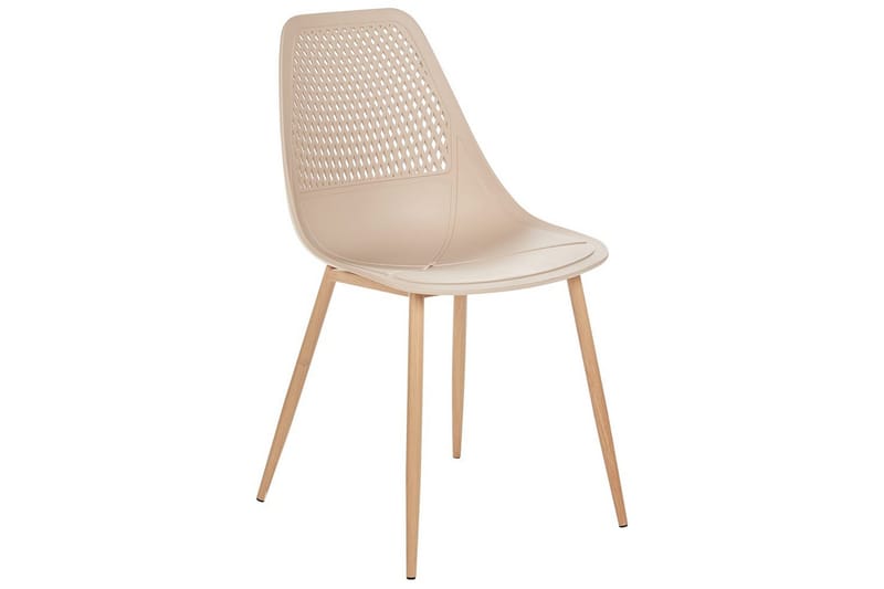 Matsalsstol Hazelton set om 4 Beige-Ljust Trä - Beige-Ljust Trä - Möbler - Matplats - Matstol & köksstol