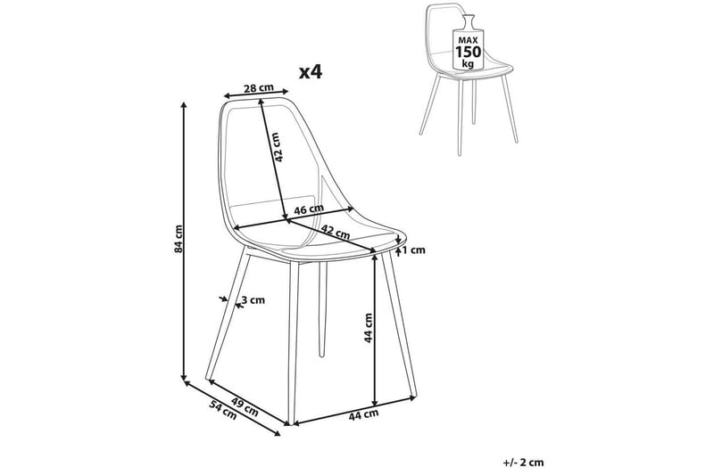Matsalsstol Hazelton set om 4 Vit-Ljust Trä - Vit-Ljust Trä - Möbler - Matplats - Matstol & köksstol