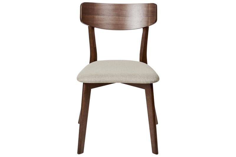 Matsalsstol Hope set om 2 Mörk Trä-Beige - Mörk Trä-Beige - Möbler - Matplats - Matstol & köksstol