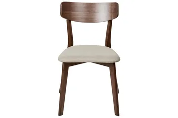 Matsalsstol Hope set om 2 Mörk Trä-Beige - Mörk Trä-Beige - Möbler - Matplats - Matstol & köksstol