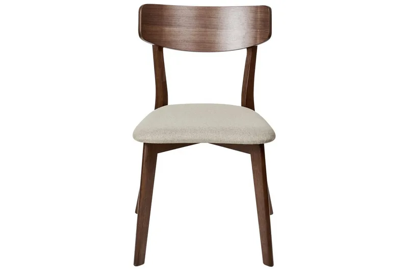 Matsalsstol Hope set om 2 Mörk Trä-Beige - Mörk Trä-Beige - Möbler - Matplats - Matstol & köksstol