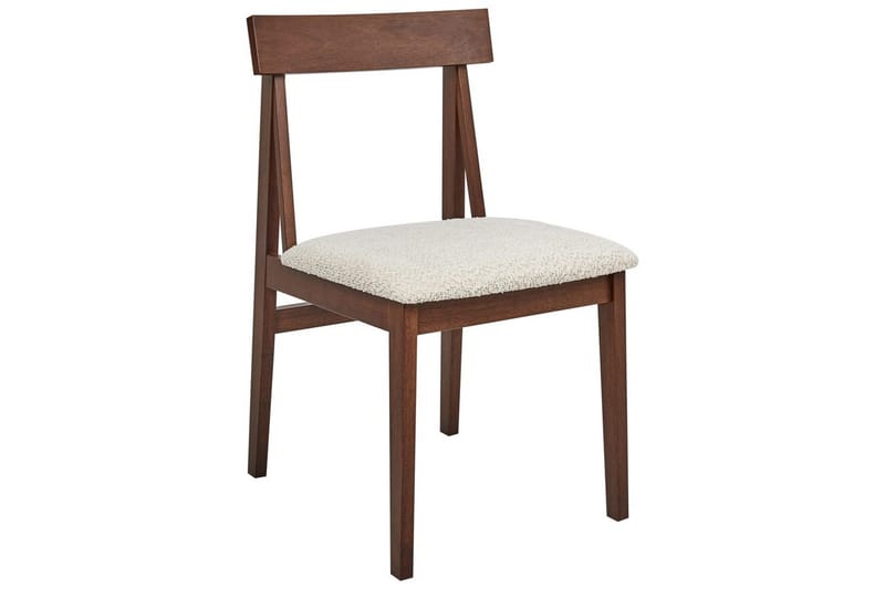 Matsalsstol Isle set om 2 Mörk Trä-Beige - Mörk Trä-Beige - Möbler - Matplats - Matstol & köksstol