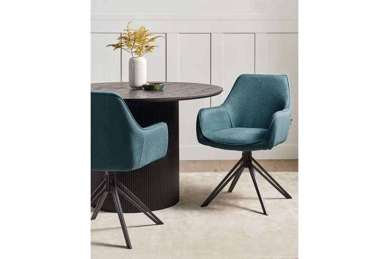 Matsalsstol Jodar set om 2 Blå-Svart - Blå-Svart - Möbler - Matplats - Matstol & köksstol