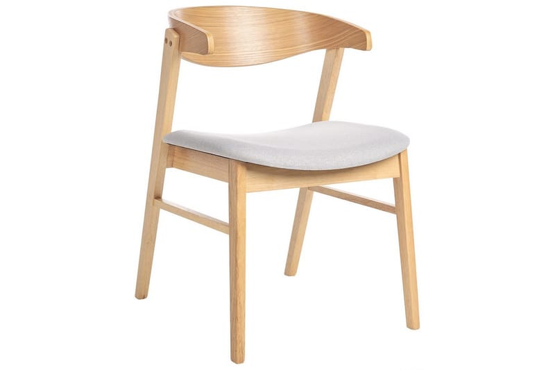 Matsalsstol Lilly set om 2 Grå-Ljust Trä - Grå-Ljust Trä - Möbler - Matplats - Matstol & köksstol
