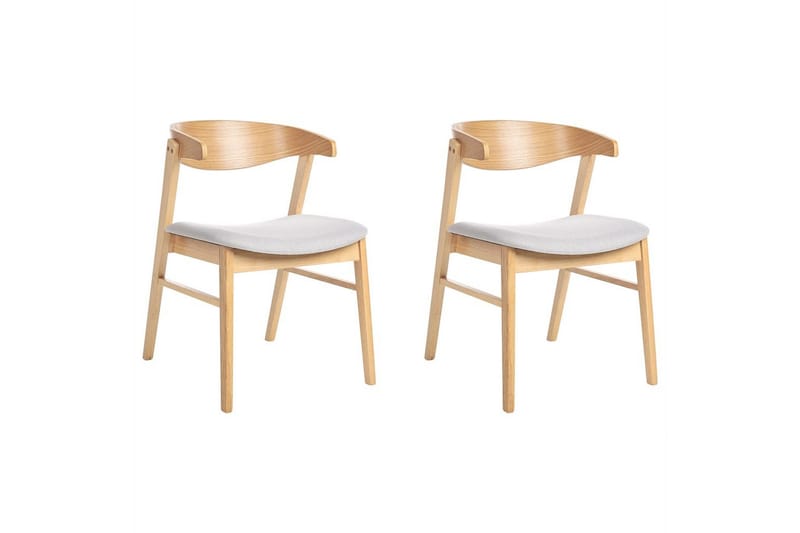 Matsalsstol Lilly set om 2 Grå-Ljust Trä, Grå-Ljust Trä