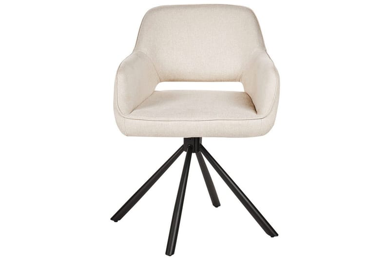 Matsalsstol Loures set om 2 Beige-Svart - Beige-Svart - Möbler - Matplats - Matstol & köksstol
