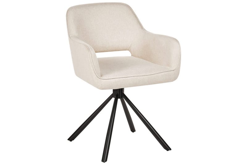 Matsalsstol Loures set om 2 Beige-Svart - Beige-Svart - Möbler - Matplats - Matstol & köksstol