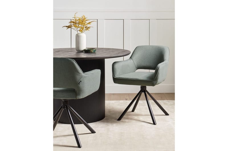 Matsalsstol Loures set om 2 Mörkgrön-Svart - Mörkgrön-Svart - Möbler - Matplats - Matstol & köksstol