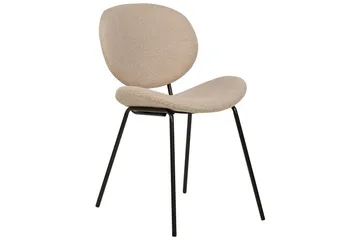 Matsalsstol Luana set om 2 Beige-Svart - Beige-Svart - Möbler - Matplats - Matstol & köksstol