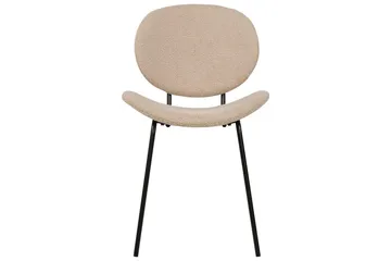 Matsalsstol Luana set om 2 Beige-Svart - Beige-Svart - Möbler - Matplats - Matstol & köksstol