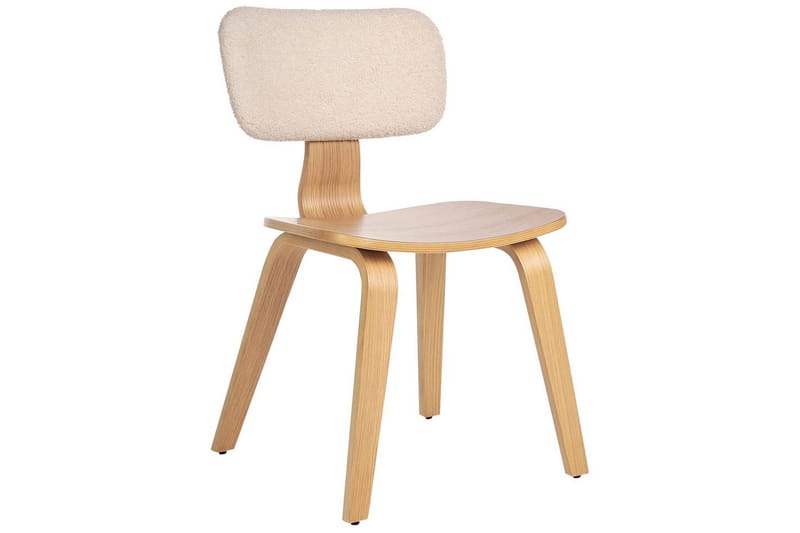 Matsalsstol Lucinda set om 2 Beige-Ljust Trä - Beige-Ljust Trä - Möbler - Matplats - Matstol & köksstol