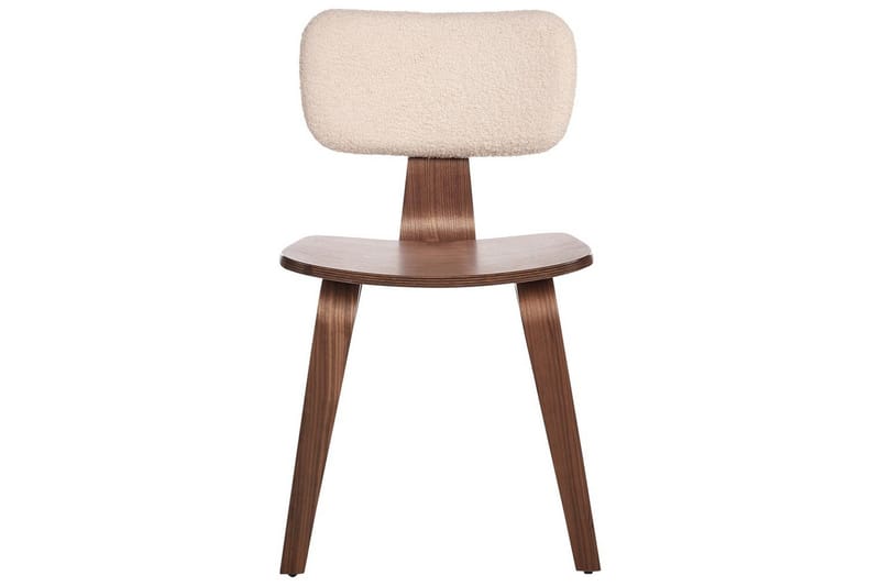 Matsalsstol Lucinda set om 2 Beige-Mörkt Trä - Beige-Mörkt Trä - Möbler - Matplats - Matstol & köksstol