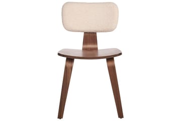 Matsalsstol Lucinda set om 2 Beige-Mörkt Trä - Beige-Mörkt Trä - Möbler - Matplats - Matstol & köksstol