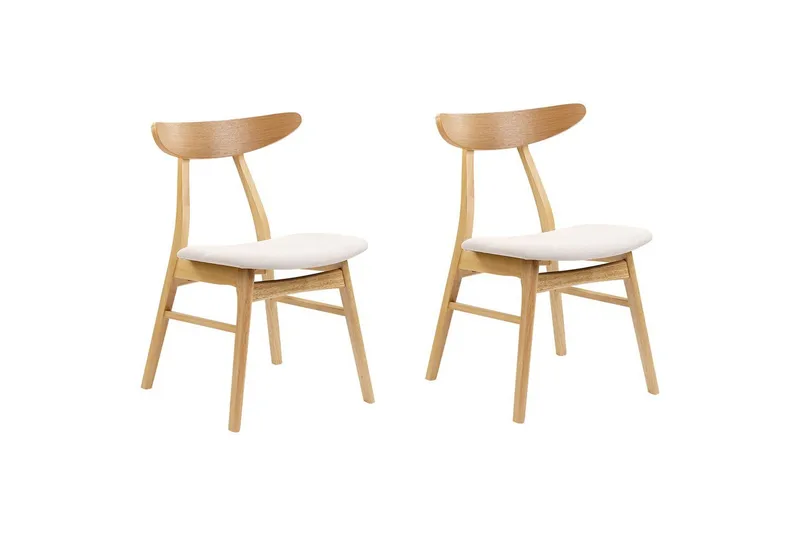 Matsalsstol Lynn set om 2 Ljus Trä-Beige, Ljus Trä-Beige
