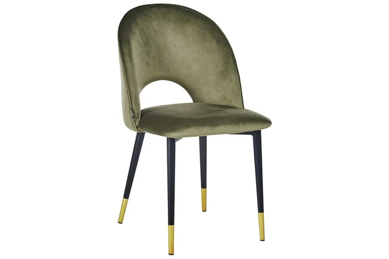 Matsalsstol Magalia set om 2 Grön-Svart-Guld - Grön-Svart-Guld - Möbler - Matplats - Matstol & köksstol