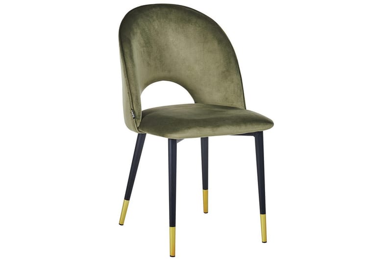 Matsalsstol Magalia set om 2 Grön-Svart-Guld - Grön-Svart-Guld - Möbler - Matplats - Matstol & köksstol