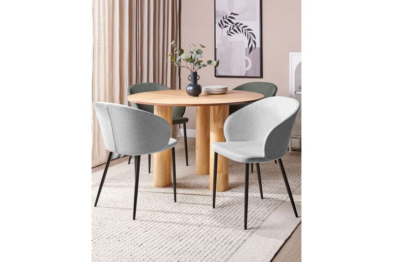 Matsalsstol Mason set om 2 Grå-Svart - Grå-Svart - Möbler - Matplats - Matstol & köksstol