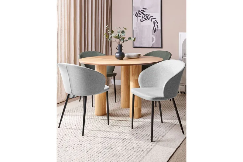 Matsalsstol Mason set om 2 Grå-Svart - Grå-Svart - Möbler - Matplats - Matstol & köksstol