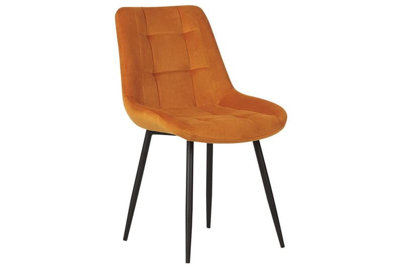 Matsalsstol Melrose set om 2 Orange-Svart - Orange-Svart - Möbler - Matplats - Matstol & köksstol