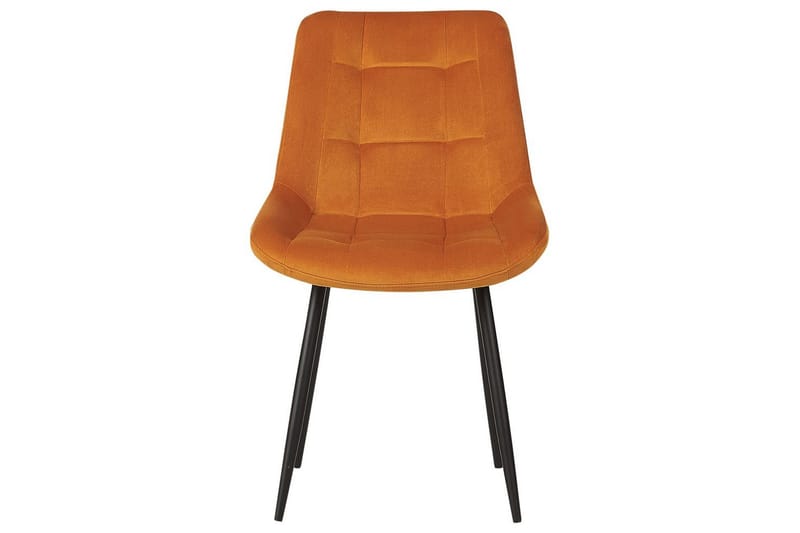 Matsalsstol Melrose set om 2 Orange-Svart - Orange-Svart - Möbler - Matplats - Matstol & köksstol